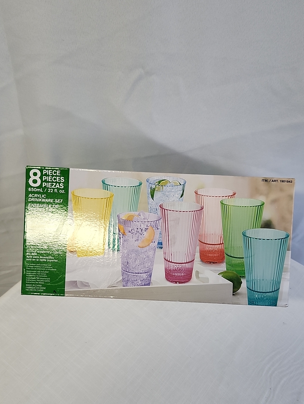 Colorful Acrylic Drinkware Set - Multicolor